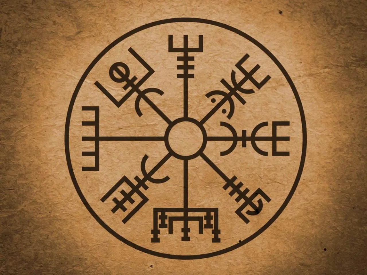 Runowy kompas, znany jako Vegv&iacute;sir, to starożytne symbole magiczne i ich znaczenie. Pomaga odnaleźć drogę w trudnych czasach.