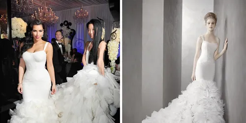 Kim Kardashian Kris Humphries suknie ślubne Vera Wang