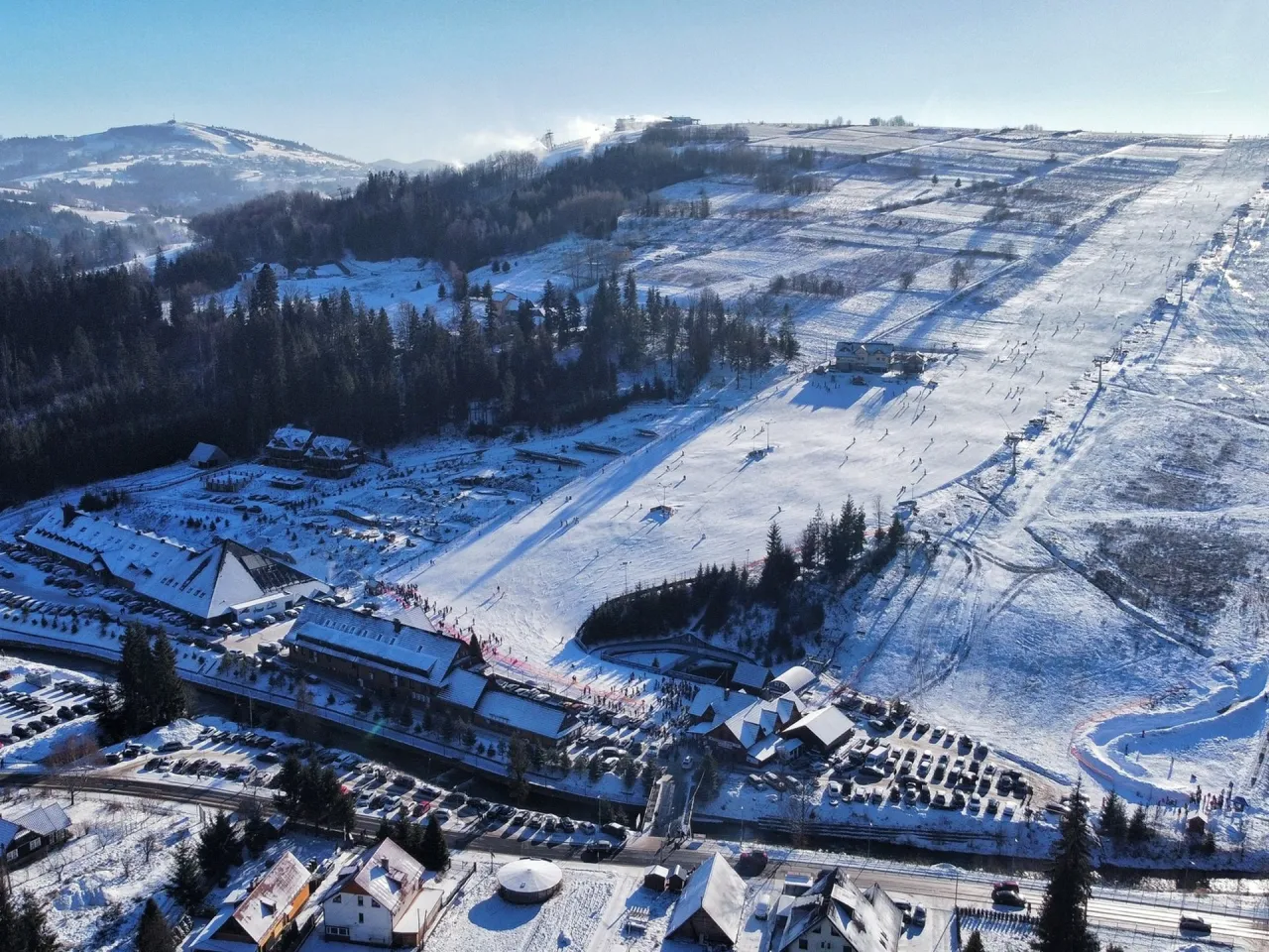Istebna Zagroń snowpark przeszkody figury