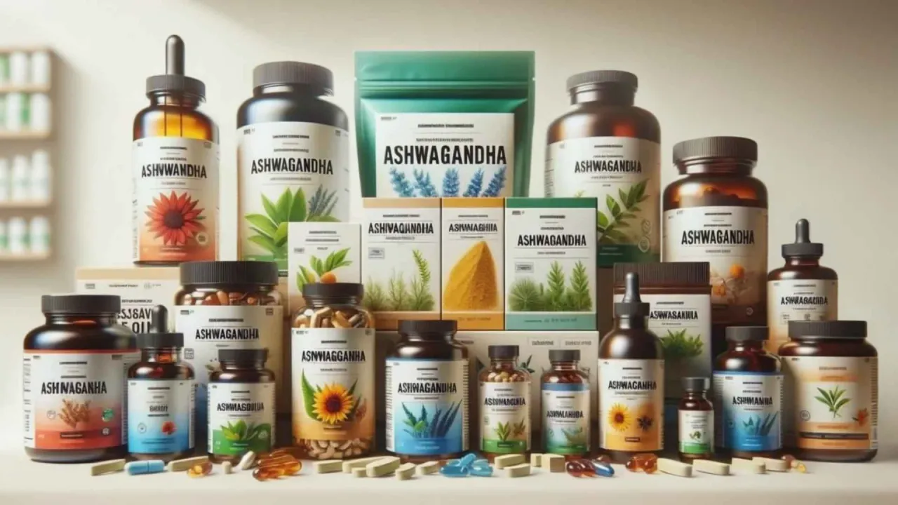 Różne formy suplementów ashwagandhy