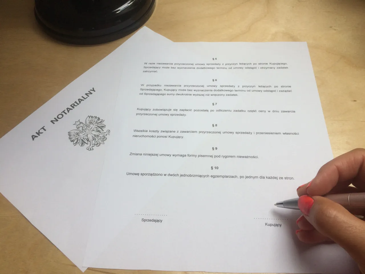 akt notarialny umowa przedwstępna