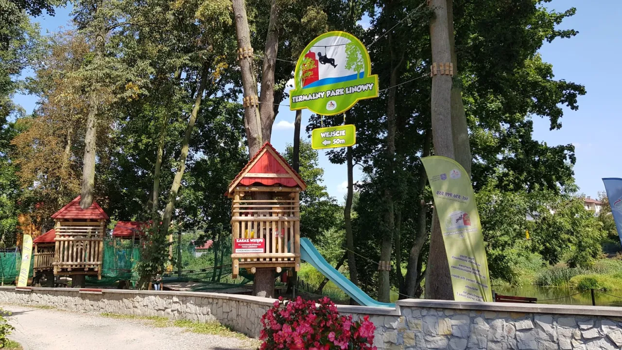 Park linowy Uniejów trasa siatkowa dla dzieci