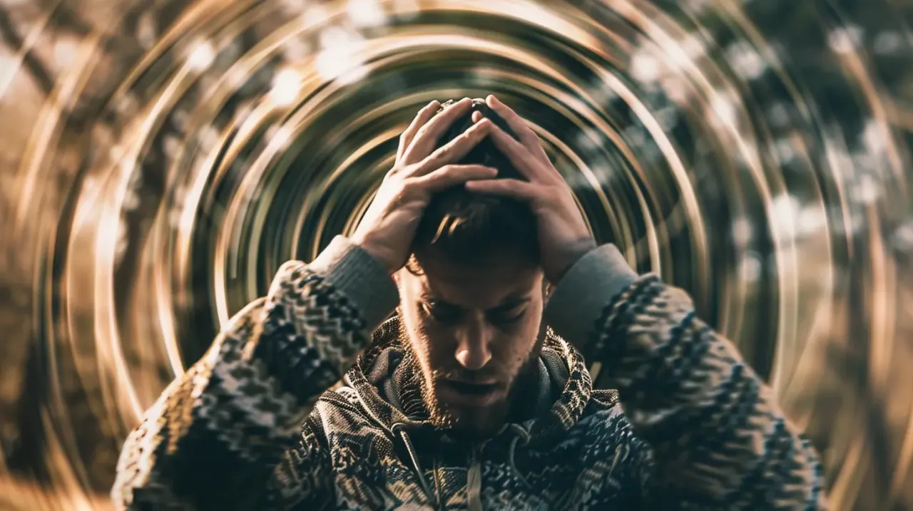 osoba z zawrotami głowy, uczucie niestabilności, nerwica