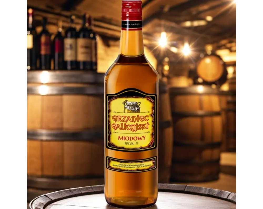 Grzaniec Galicyjski Miodowy na p&oacute;łce sklepowej