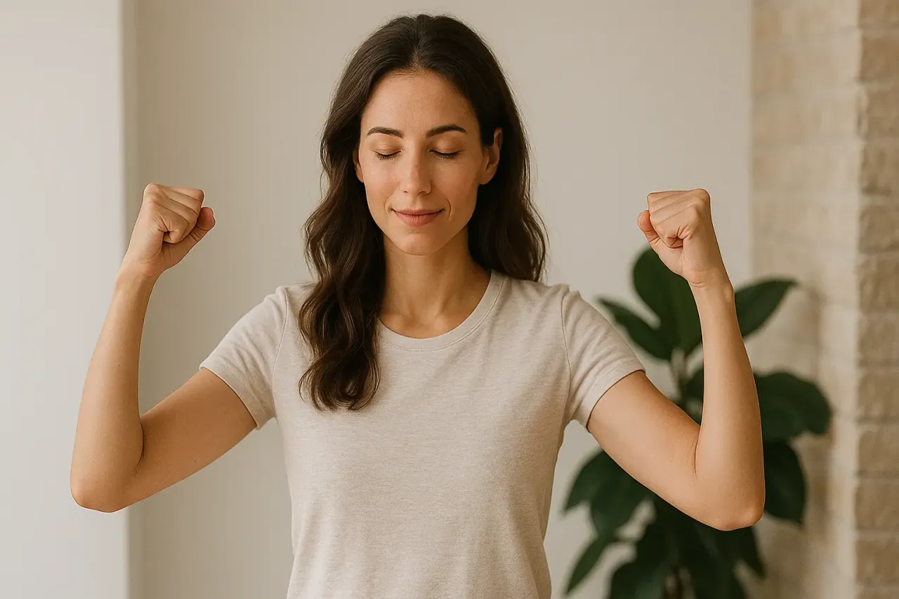 Kobieta medytująca, wzmacniająca pewność siebie