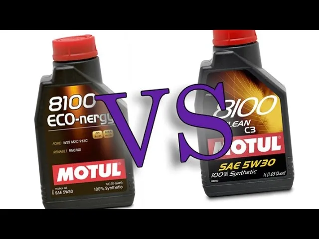 Motul 8100 X-clean X-cess Eco-nergy comparison