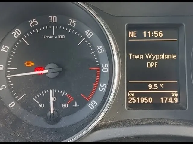 Skoda Octavia DPF kontrolka