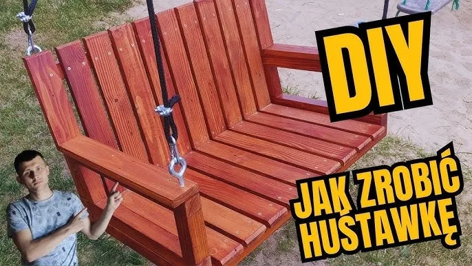 huśtawka ogrodowa z deski diy