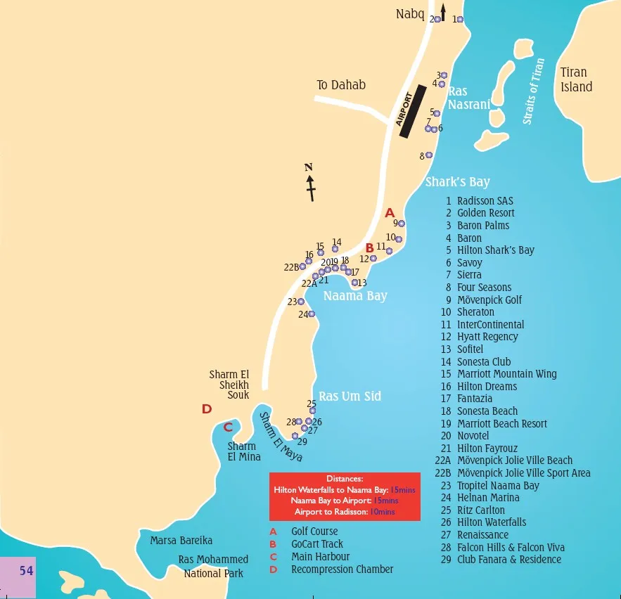 Mapa kurortów Egiptu Hurghada Marsa Alam Sharm el Sheikh