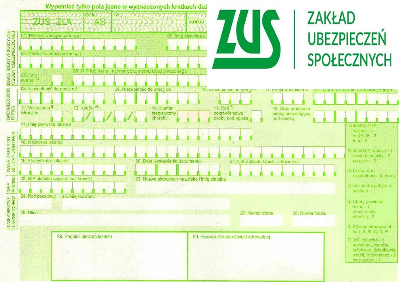 kontrola zus zwolnienie lekarskie dokumenty