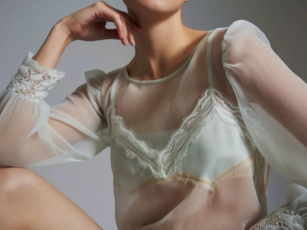 Stylizacje z przezroczystą bluzką i odpowiednią bielizną