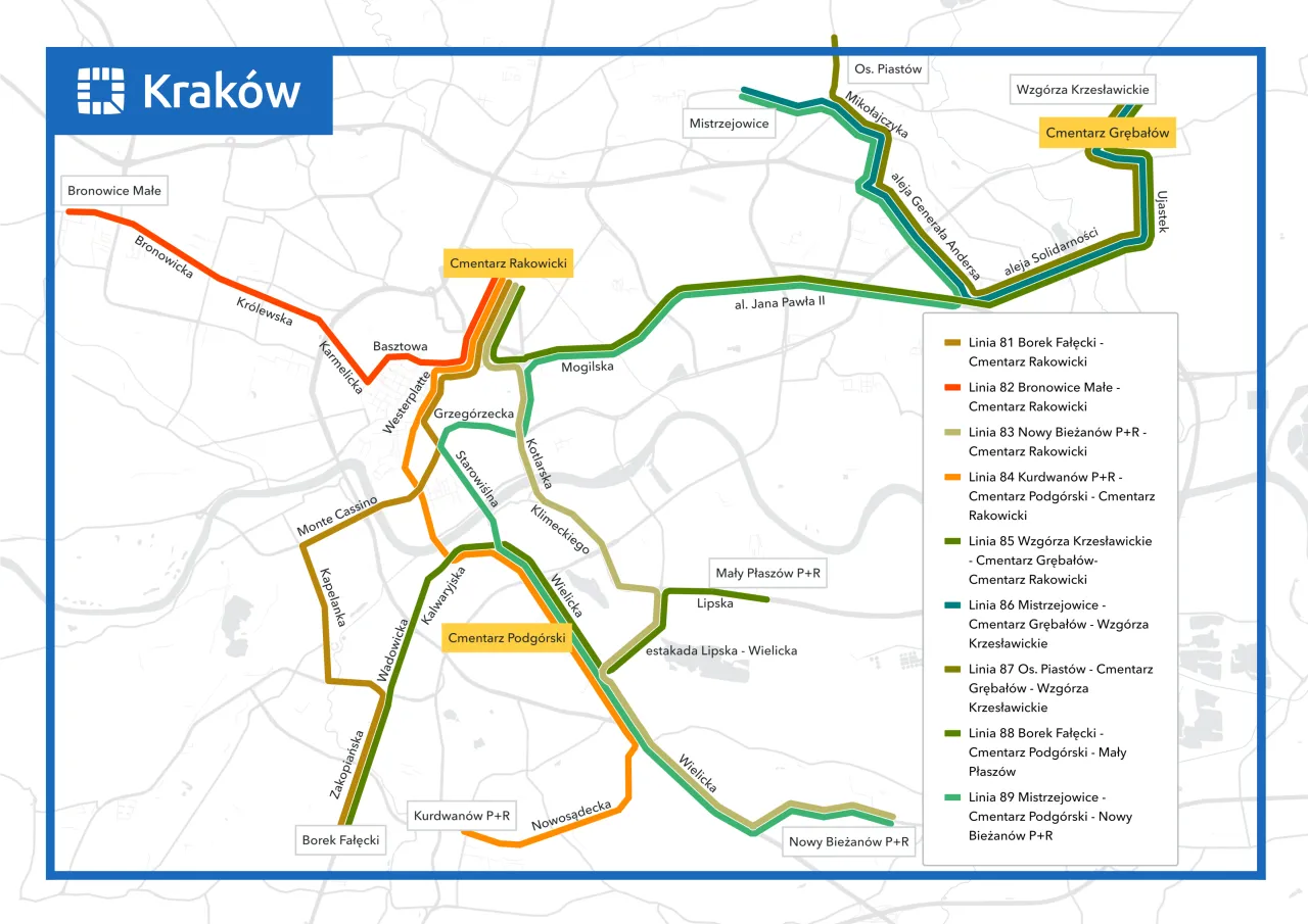 Parking Cmentarz Salwatorski Krak&oacute;w