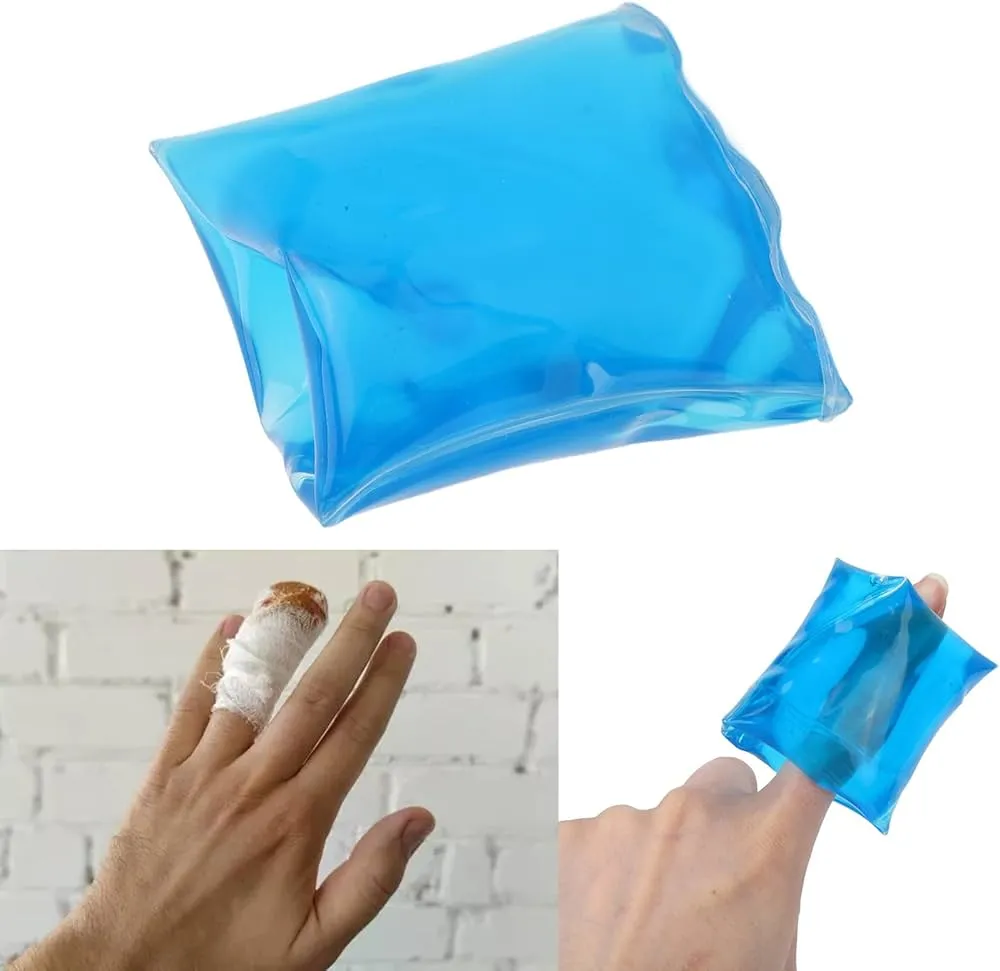 Zimny okład na stłuczony palec