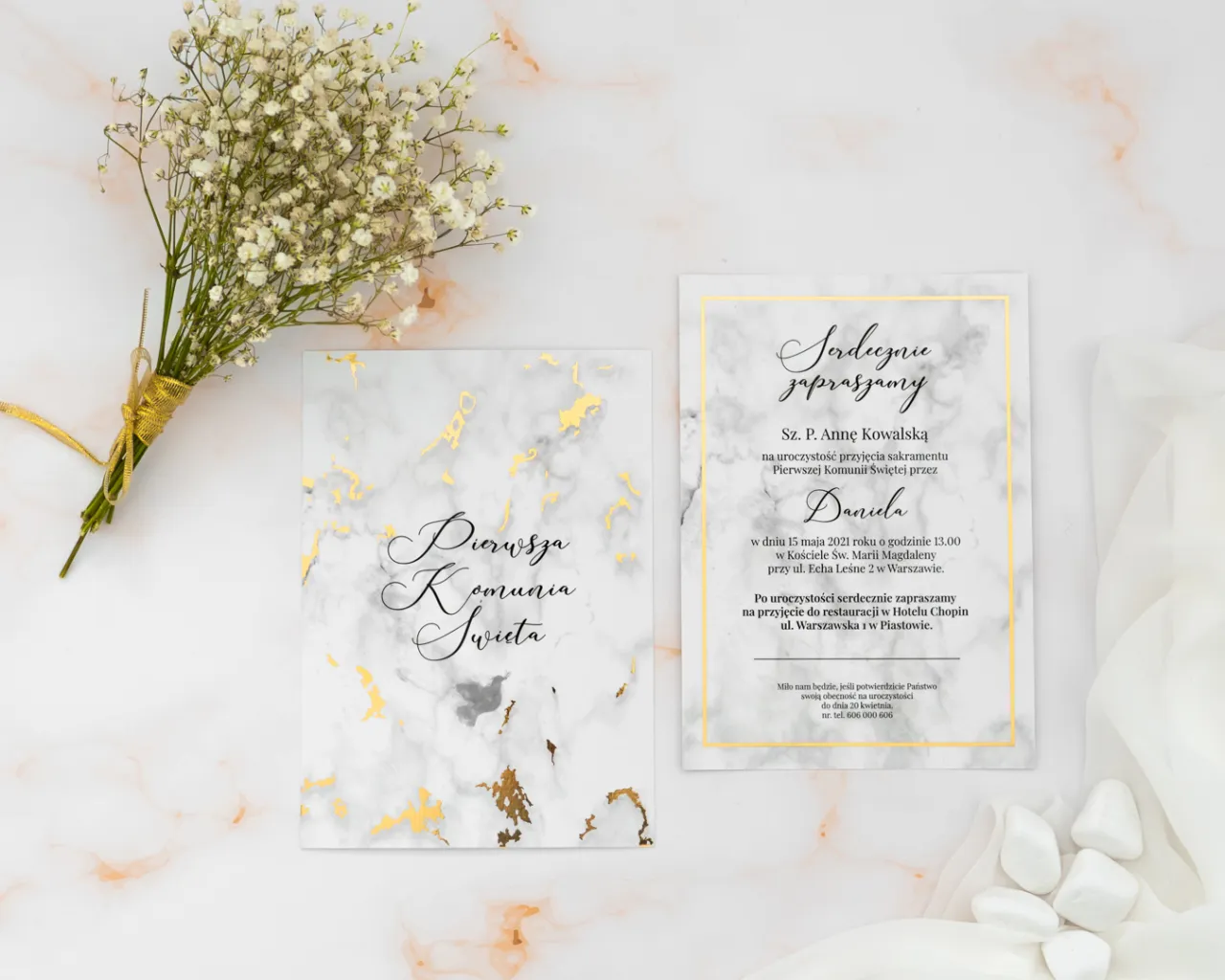 Eleganckie zaproszenia na Komunię Świętą