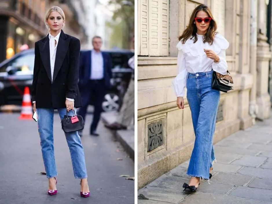 stylizacje koszula dżinsy różne fasony