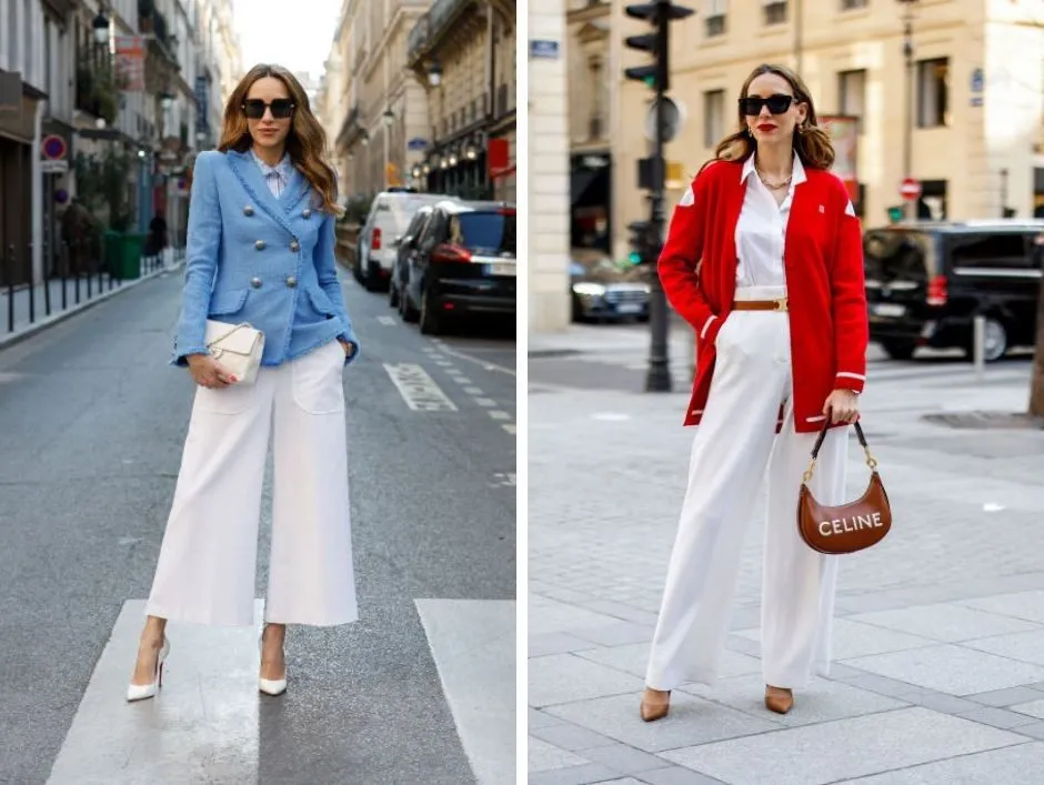 Palety kolor&oacute;w do białych spodni