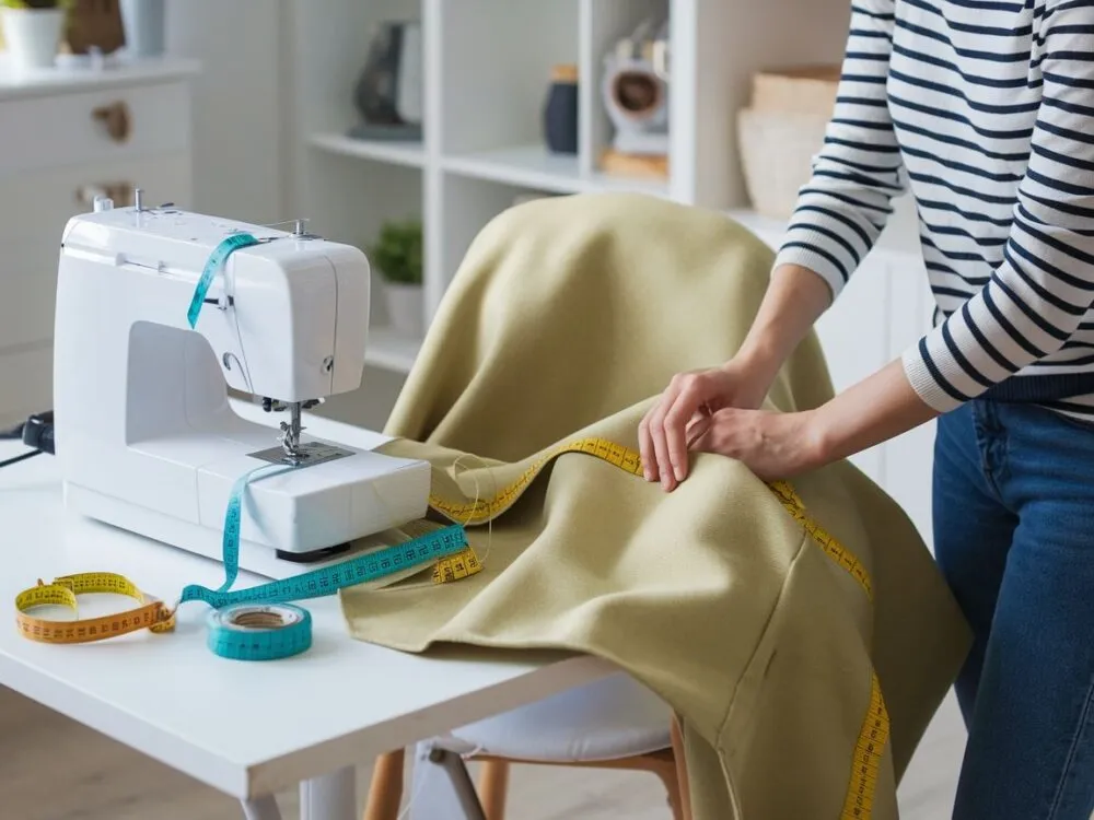 szycie pokrowca na krzesło maszyna