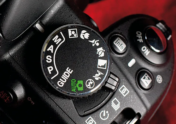 pokrętło trybów aparatu lustrzanka