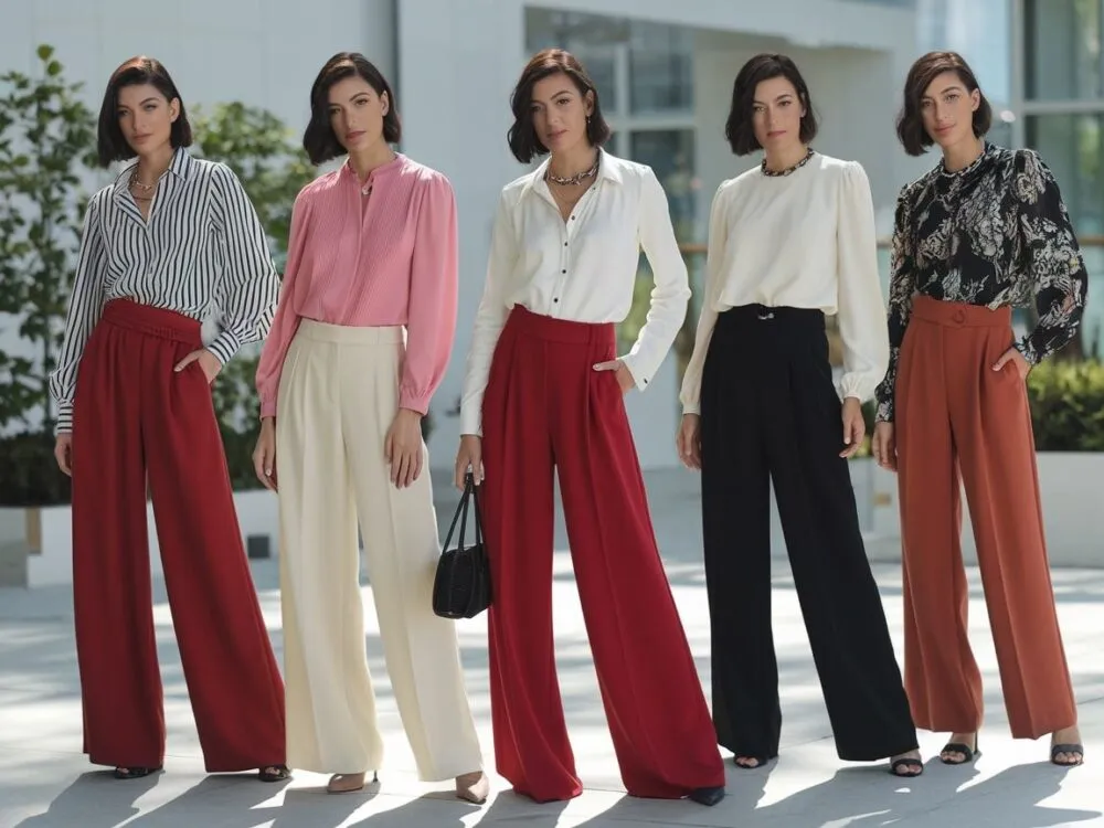 stylizacje eleganckie spodnie i bluzki na r&oacute;żne okazje