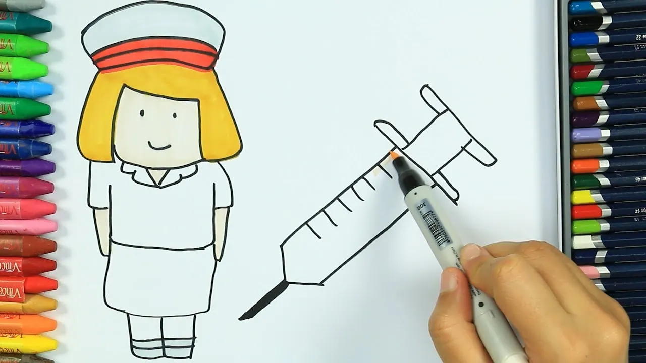 Jak narysować pielęgniarkę dla dzieci