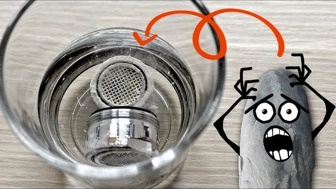 Zakamieniony kran i perlator