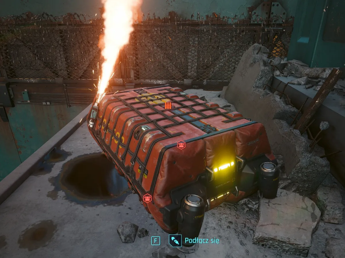 Cyberpunk 2077 Dogtown zrzut zaopatrzenia