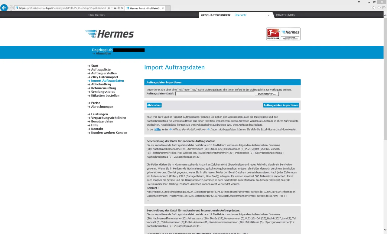 Hermes Gep&auml;ckversand Prozess Schritt f&uuml;r Schritt