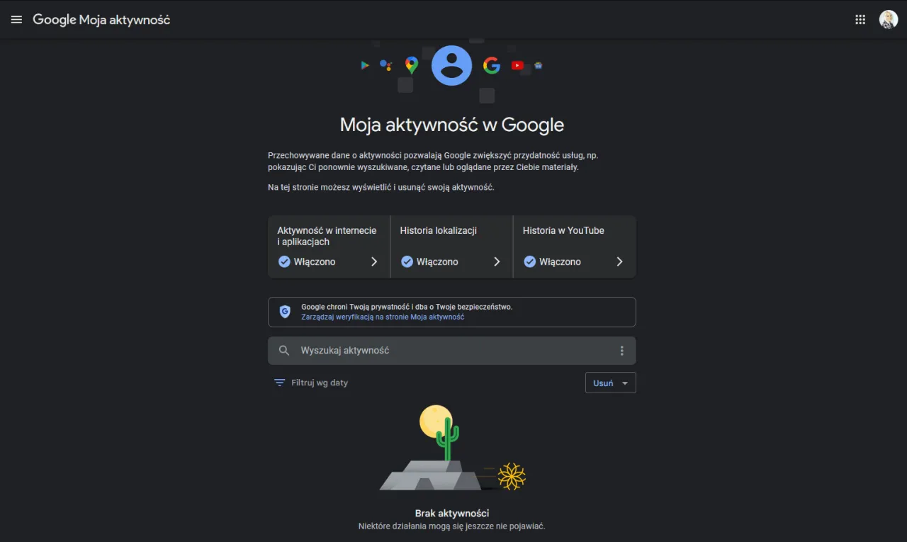 Różnica między historią przeglądarki a Moją Aktywnością Google