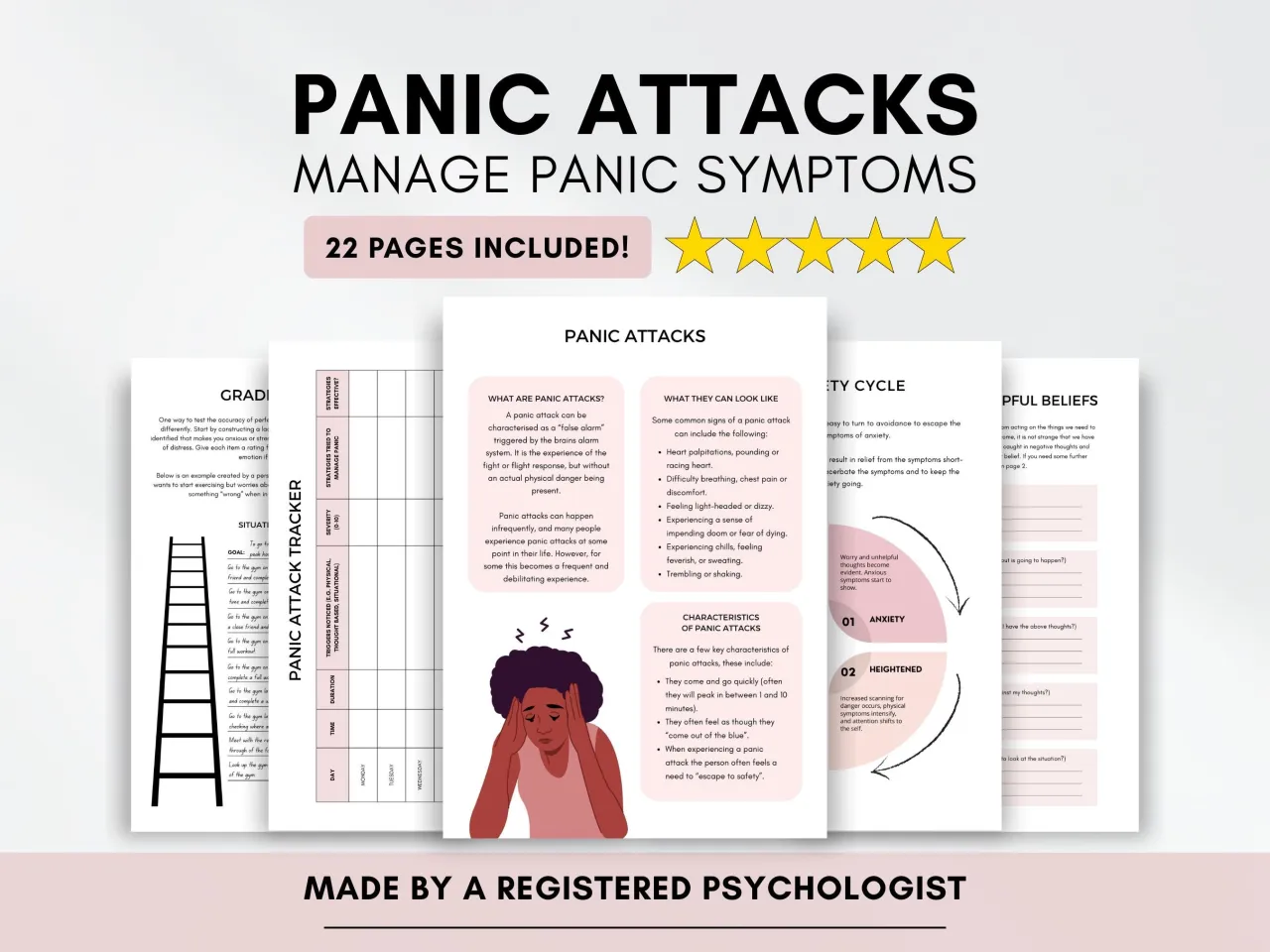 objawy ataku paniki infografika