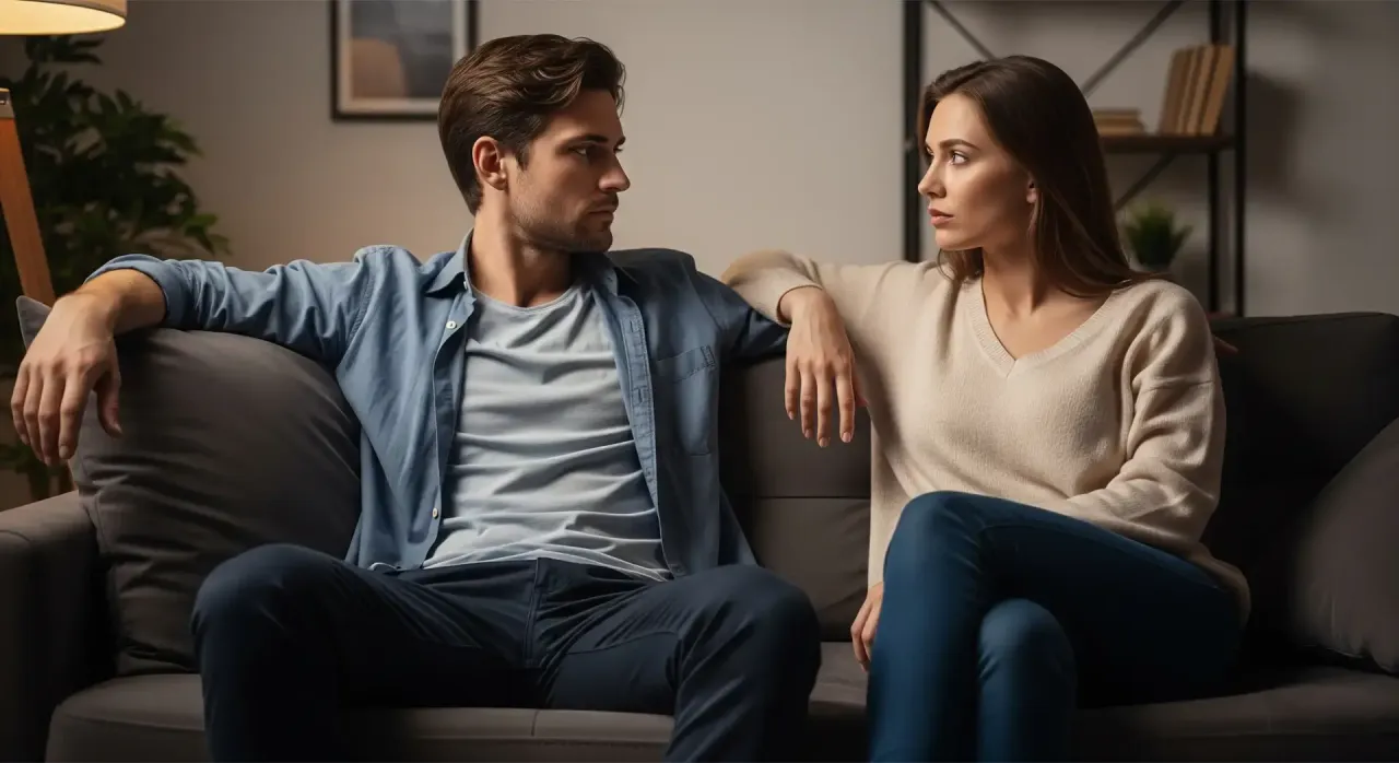 para rozmawiająca o problemach w związku, psychologia zaufania