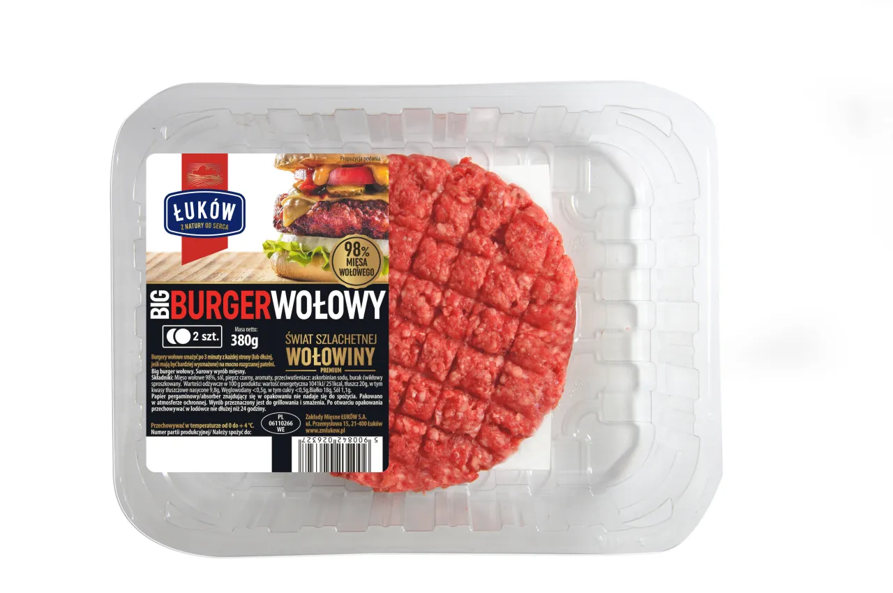 Przesolone mięso na burgera