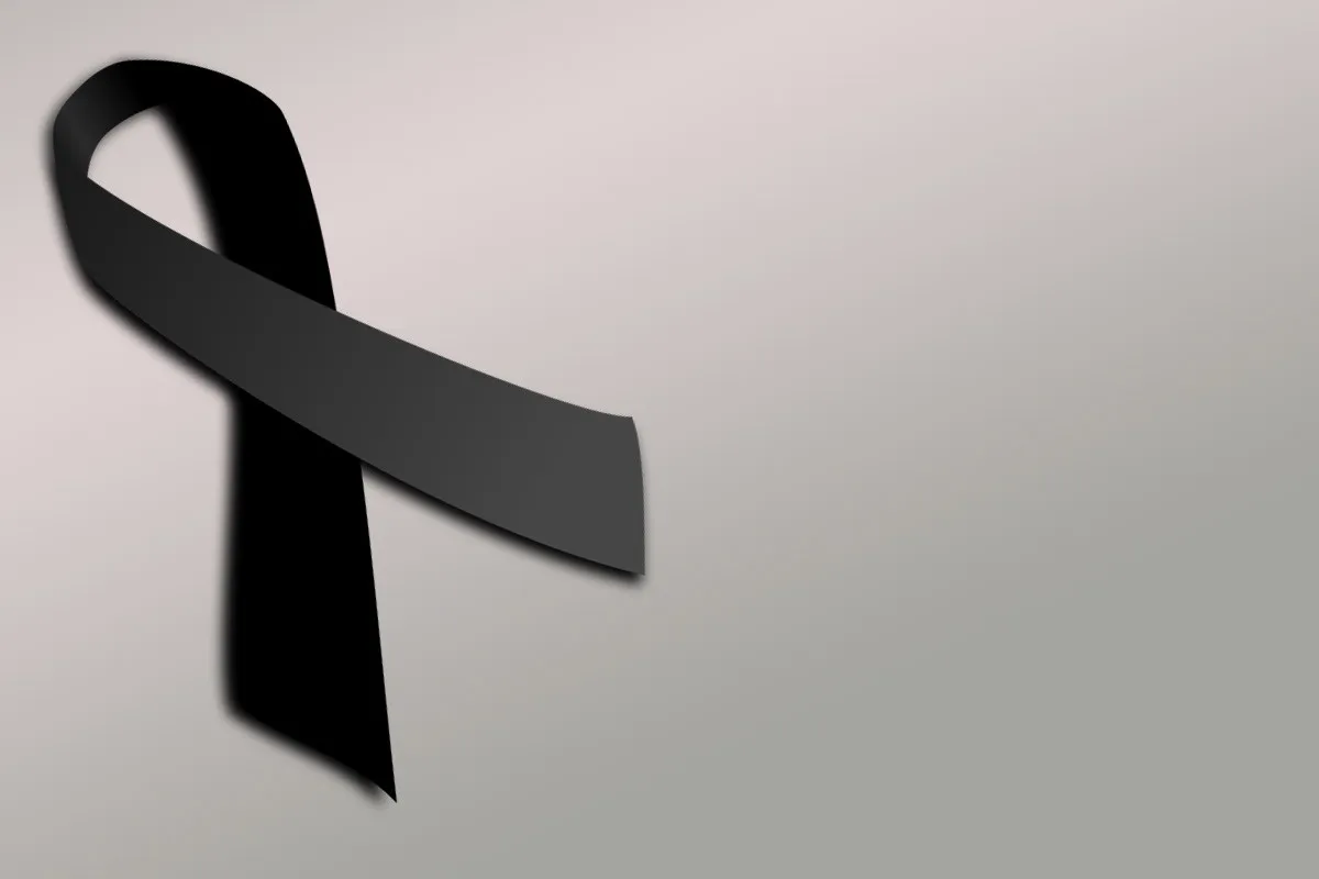 Czarna wstążka symbol żałoby