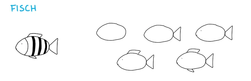 Tiere zeichnen Grundformen einfach