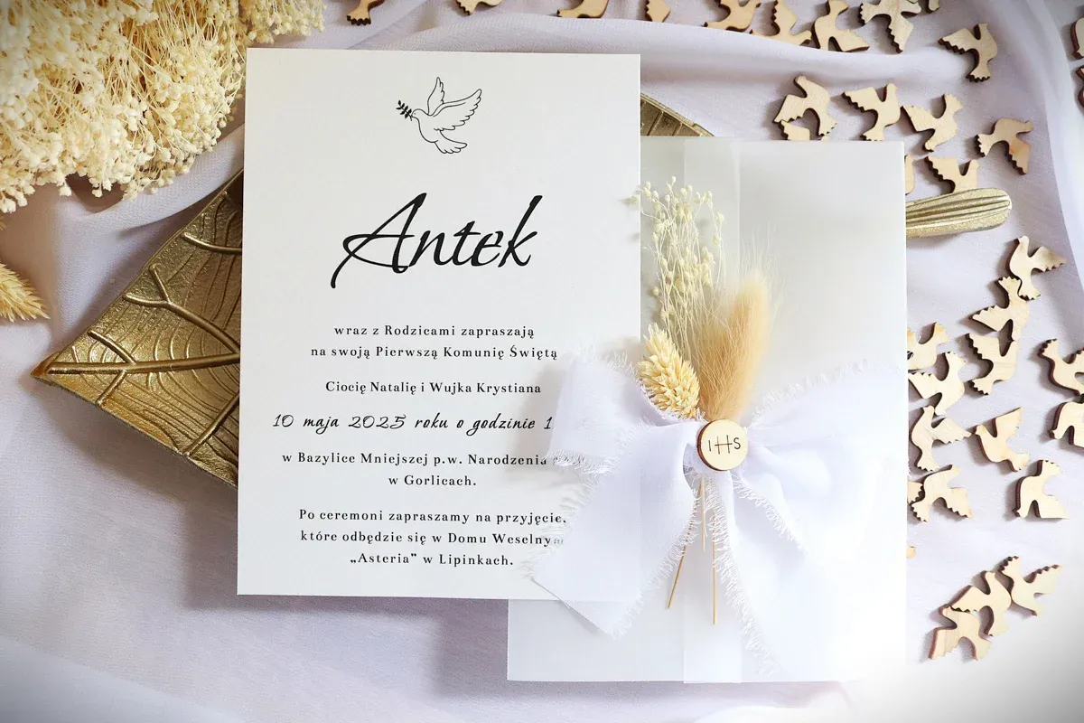 wzory zaproszeń ślubnych chrzciny komunia