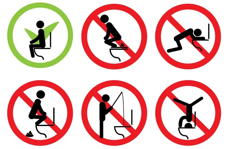 zasady korzystania z toalety w autokarze infografika