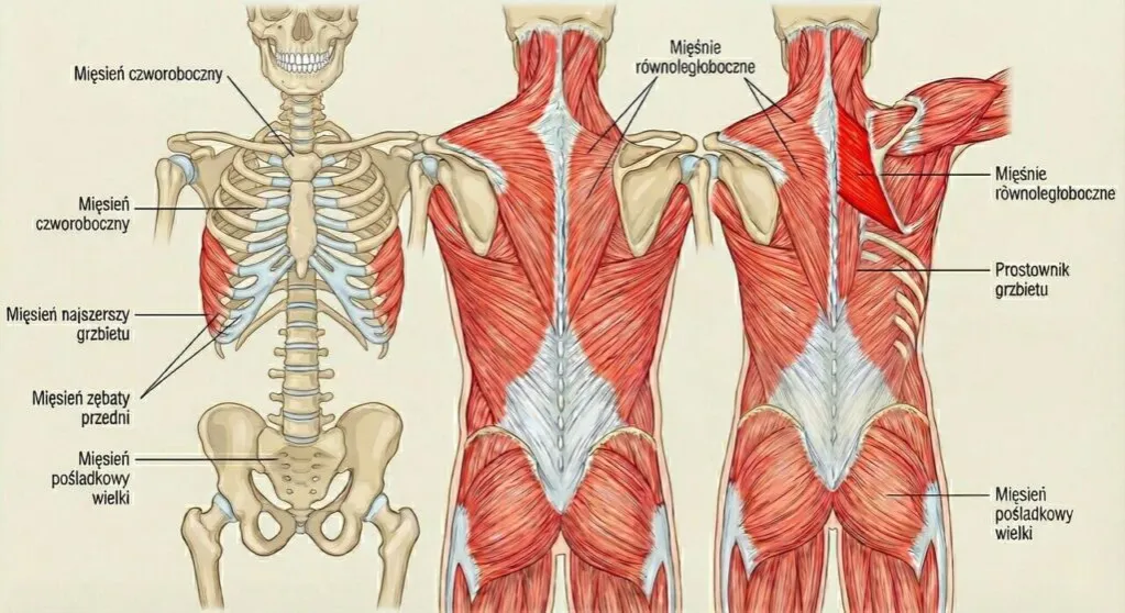 Anatomia mięśni pleców ćwiczenia