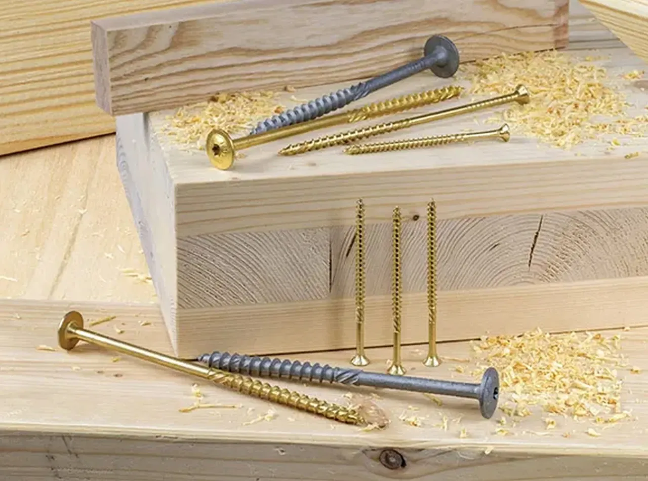 zasady doboru długości wkręt&oacute;w do drewna schemat