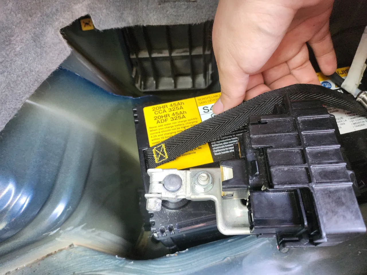 Toyota Prius 12V battery location by generation