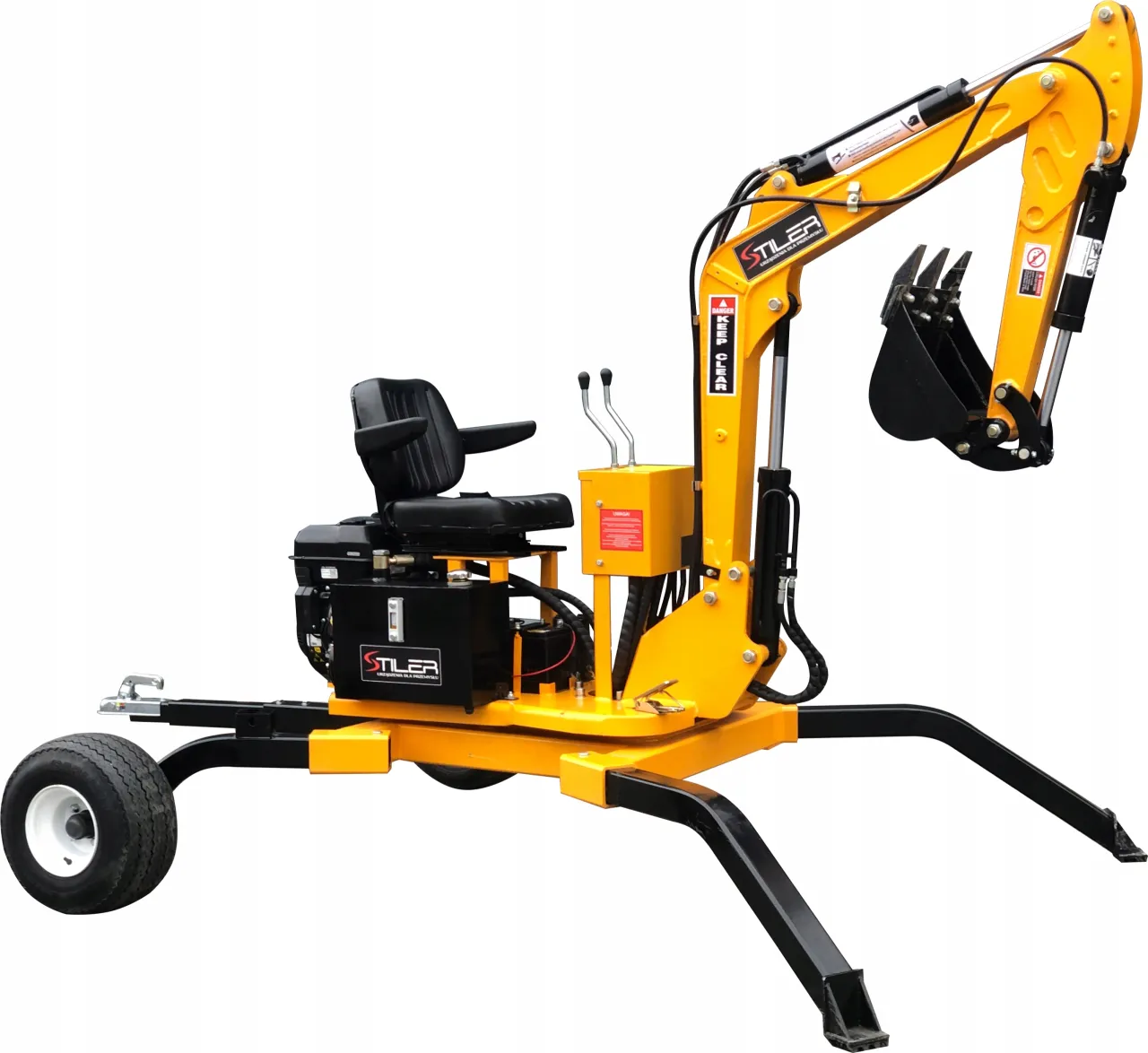 mini koparka, mała ładowarka, młot hydrauliczny