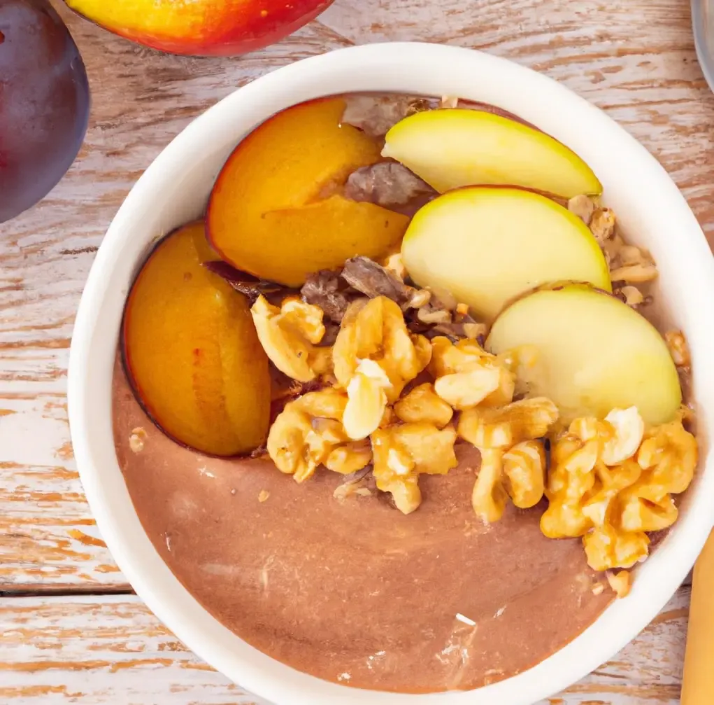 zdrowa kasza manna z owocami i orzechami