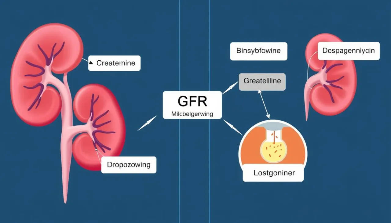 Objawy problemów z nerkami infografika