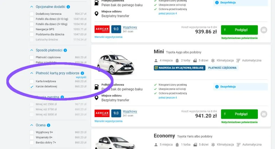 Zdjęcie Ile kosztuje wynajem samochodu na tydzień? Ceny, które zaskakują