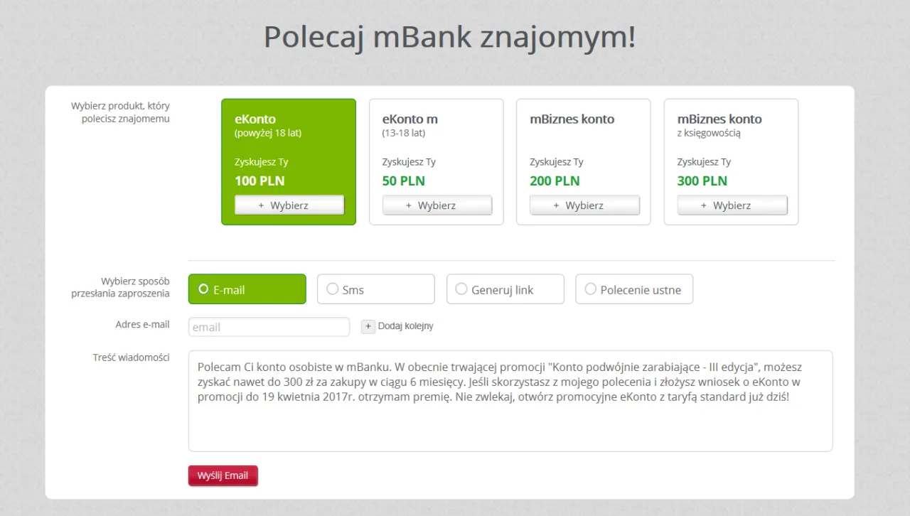 Zdjęcie Jak polecić konto w mBanku i zyskać atrakcyjne nagrody