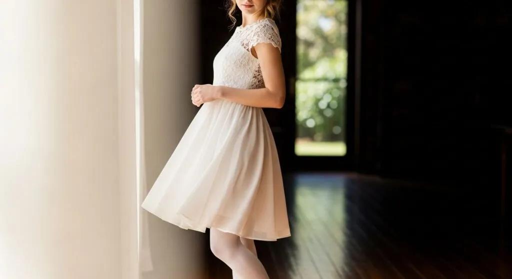 Zdjęcie Biała sukienka: Jakie rajstopy wybrać? Poradnik krok po kroku