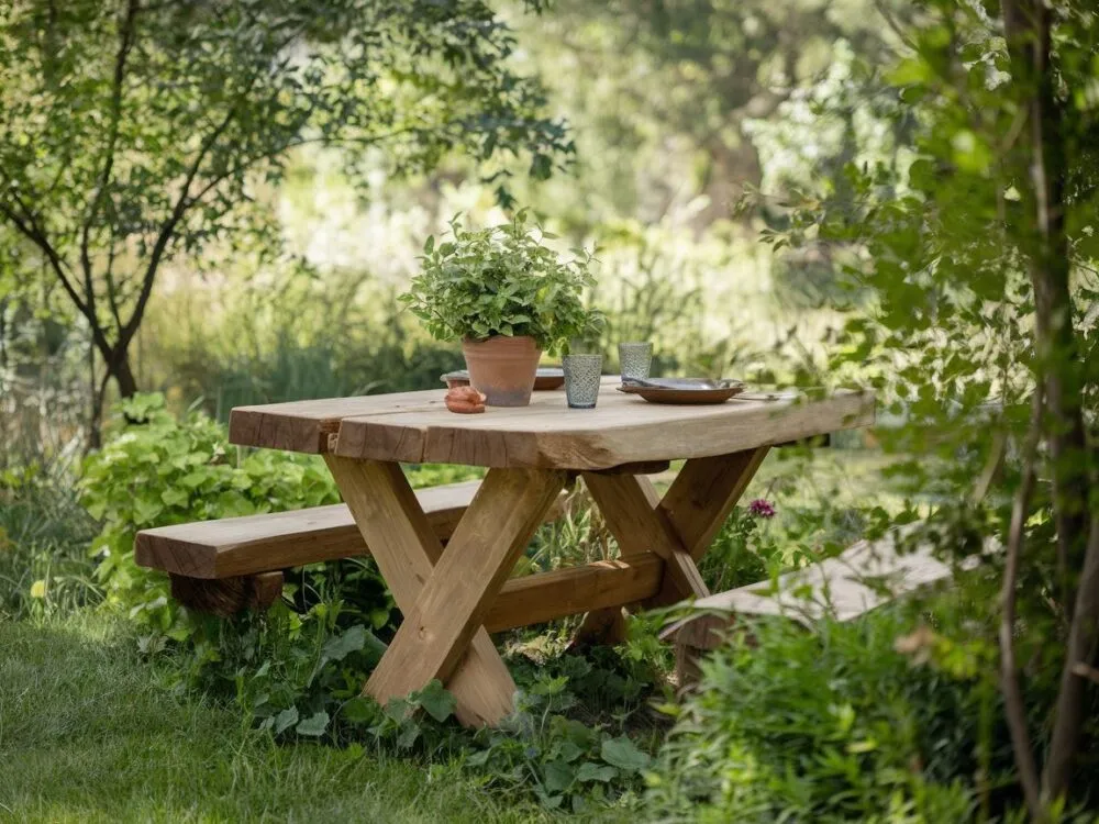Zdjęcie Jak zrobić stół ogrodowy z desek? Przewodnik DIY krok po kroku