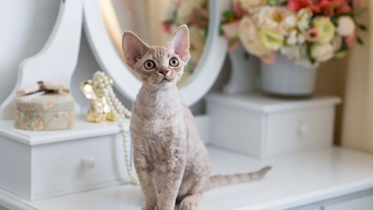 Zdjęcie Czekoladowy devon rex: cechy, pielęgnacja i popularność rasy