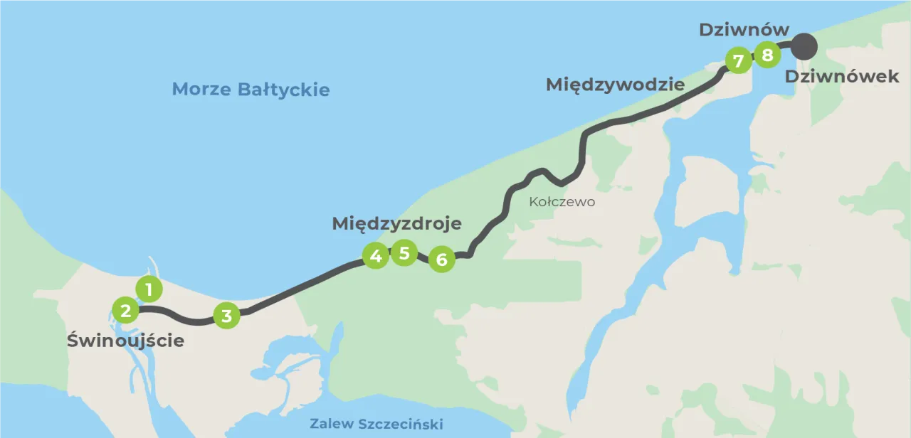 Zdjęcie Międzyzdroje trasy rowerowe mapa - odkryj najlepsze szlaki rowerowe