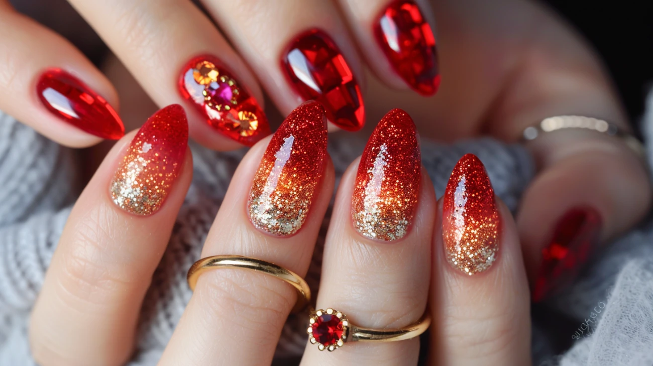 Zdjęcie Hit sezonu w manicure: Czerwone ombre na paznokciach