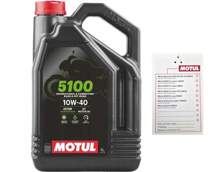 etykieta oleju Motul 10W-40