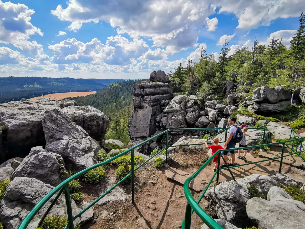 Szczeliniec Wielki schody krajobraz